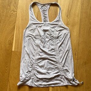 Lululemon cinch waist pale pink racerback tank